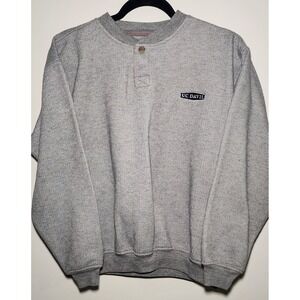 VTG UC Davis Aggies Striped Henley Sweatshirt Pullover Women's Small Gunrock